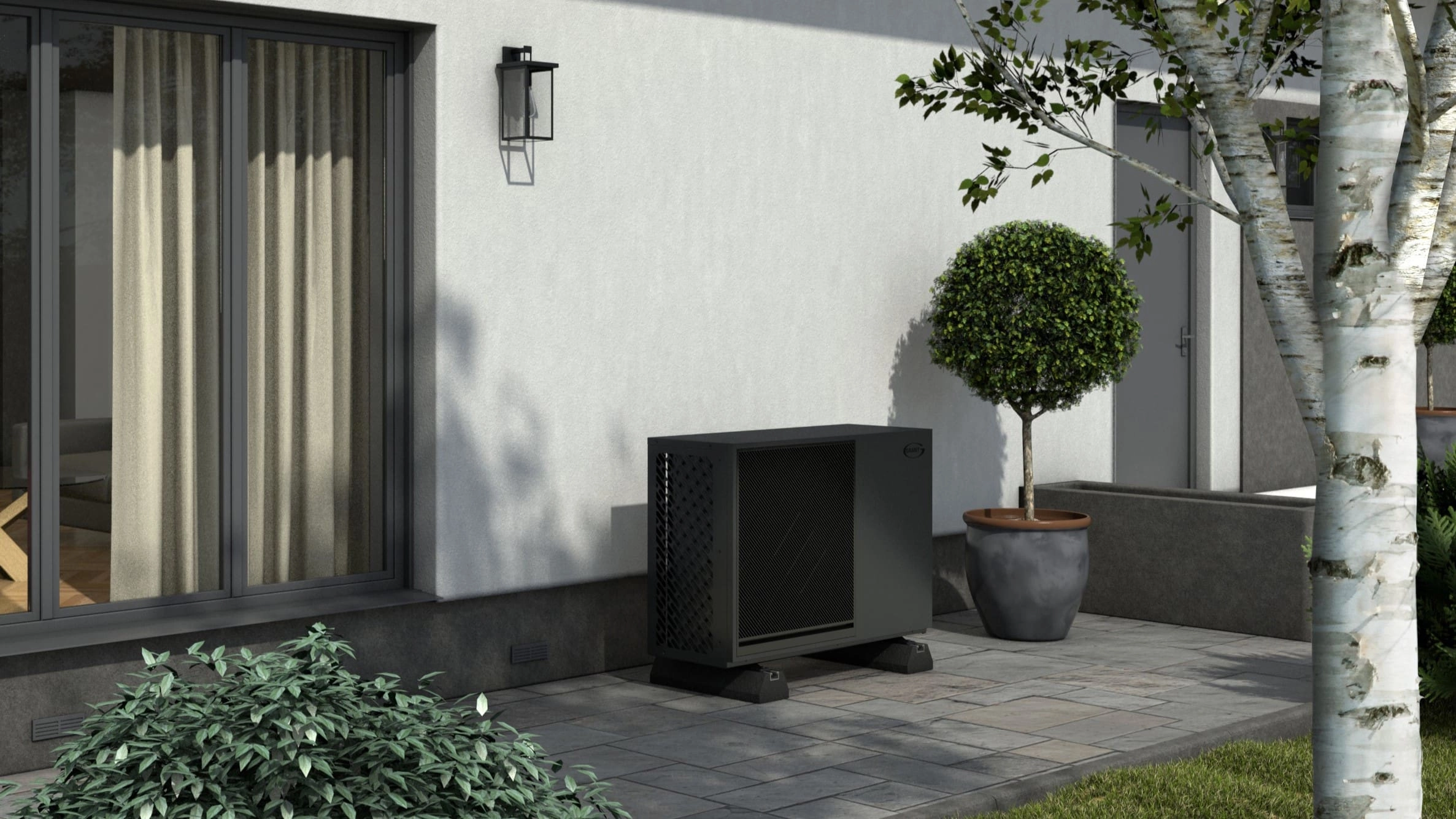 Air source heat pump installation